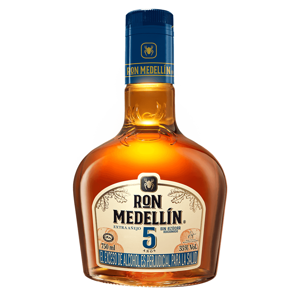 RON MEDELLIN 5 A OS EXTSIN AZUCAR *750ML
